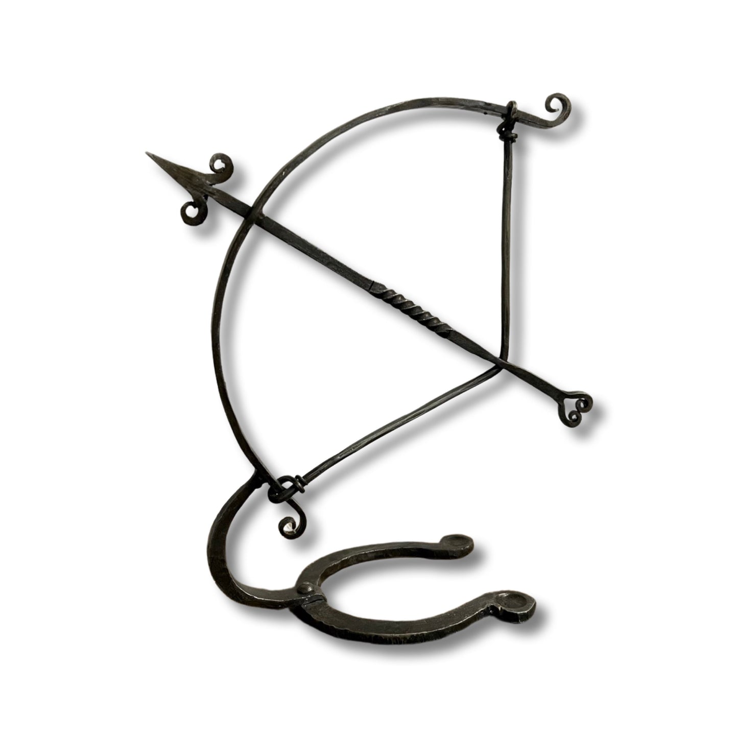 Armillary Arrow Solid Wrought Iron Sculpture