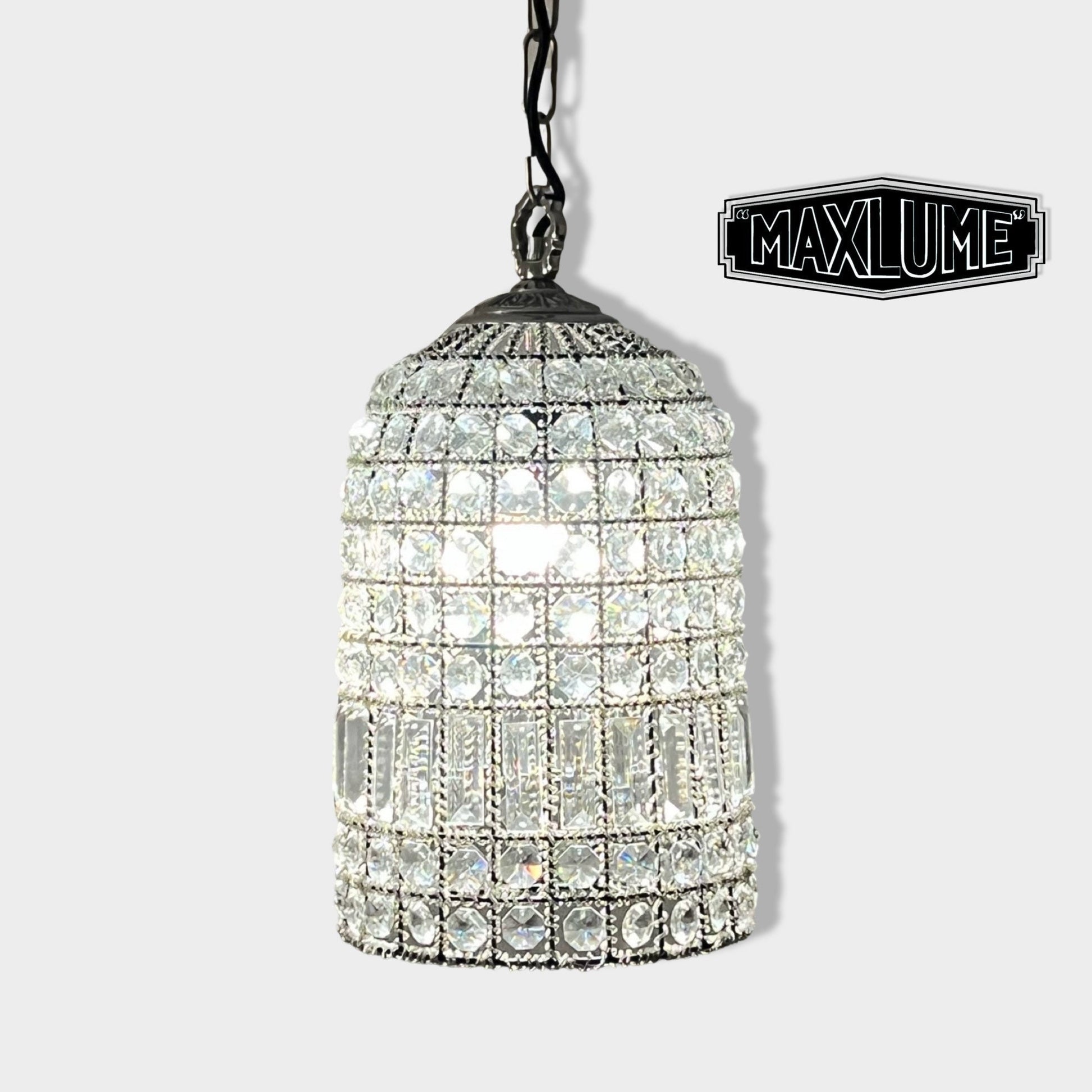 Bixley ~ French Glass Bird Cage Luxury Chandelier Light Dining Room Ceiling Pendant 9.5 Inch