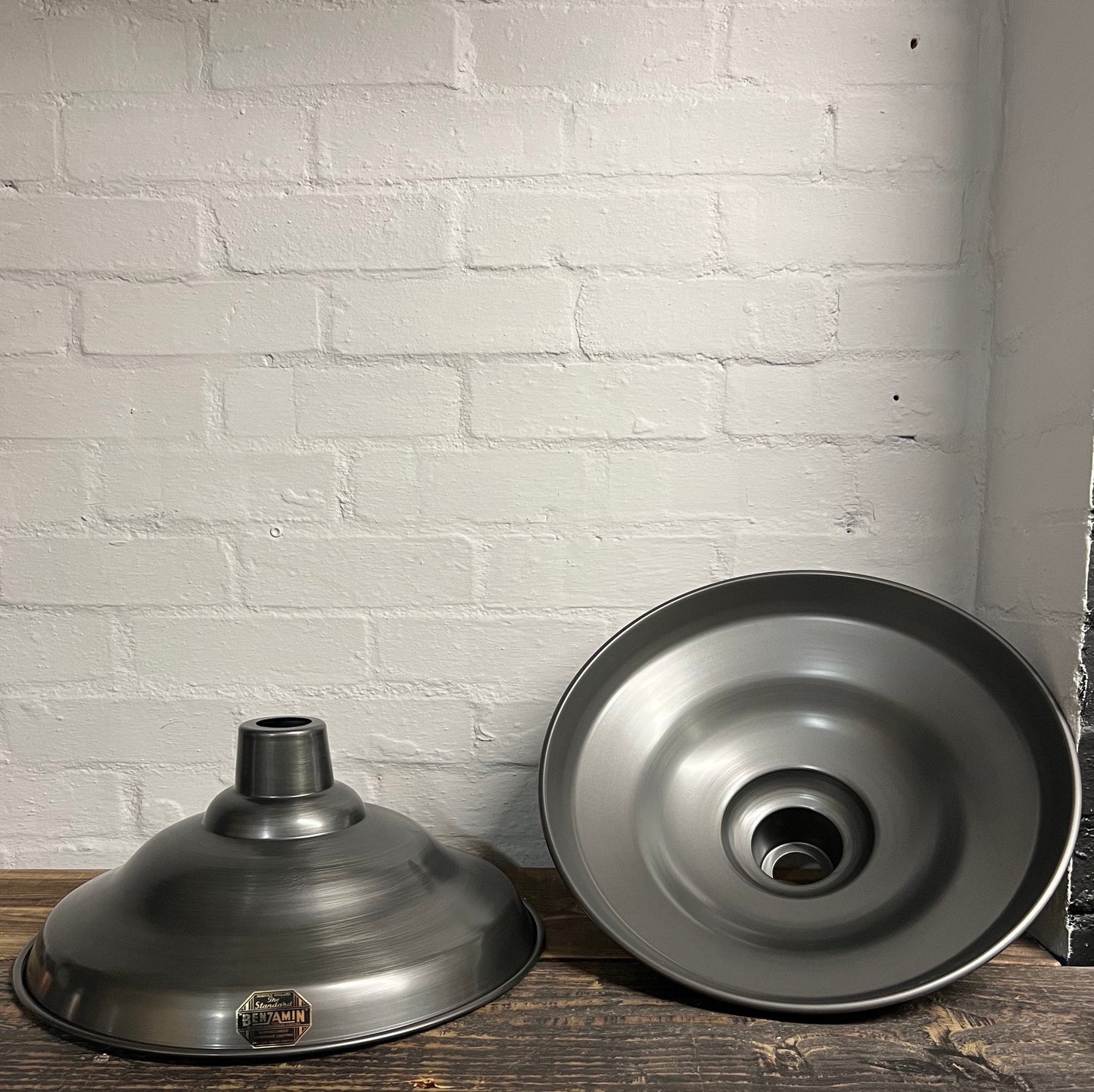 Bawsey ~ Pewter Industrial factory shade light ceiling dining room kitchen table vintage edison filament lamps pendant 16 Inch