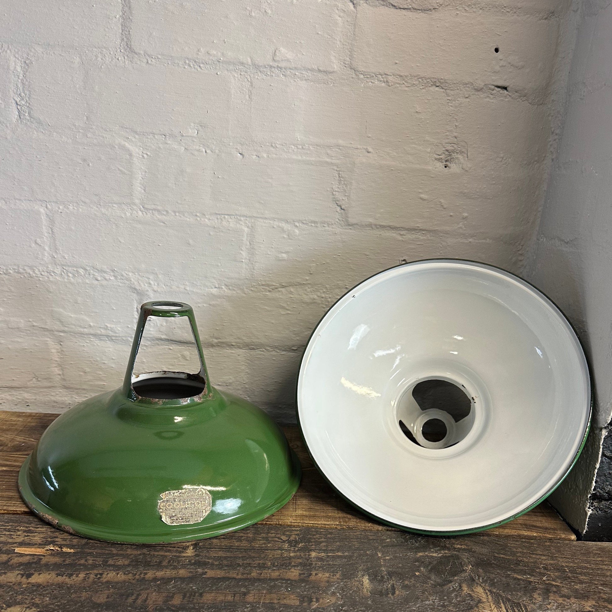Geniune Green Solid Coolicon 1932 Lamp Shade Pendant Set Light 11 Inch | Ceiling Dining Room | Kitchen Table | Vintage Filament Bulb