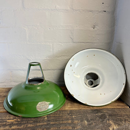 Geniune Green Solid Coolicon 1932 Lamp Shade Pendant Set Light 11 Inch | Ceiling Dining Room | Kitchen Table | Vintage Filament Bulb