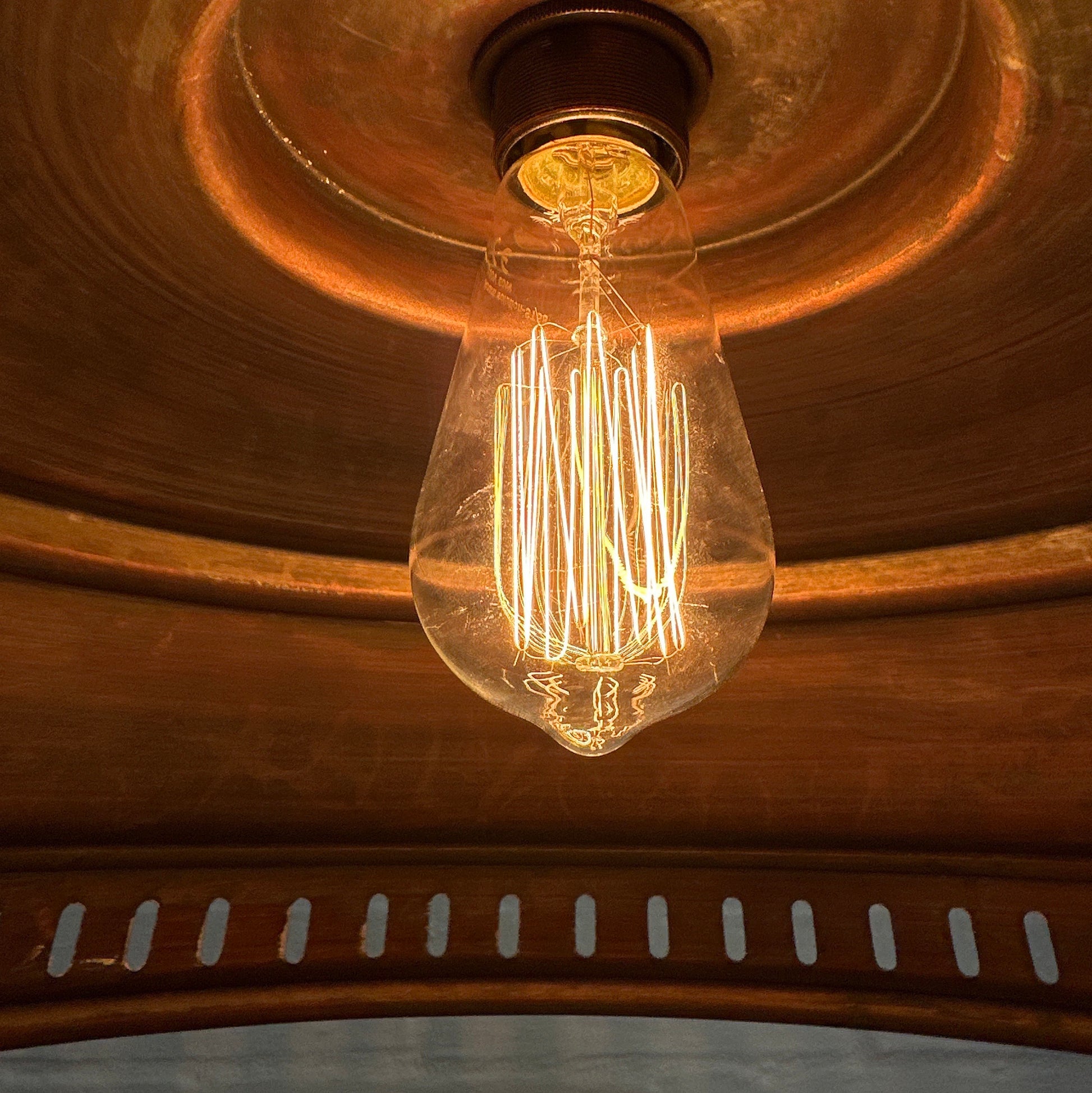 Drayton ~ Antique Copper Industrial factory shade light ceiling dining room kitchen table vintage edison filament lamps pendant 20 Inch