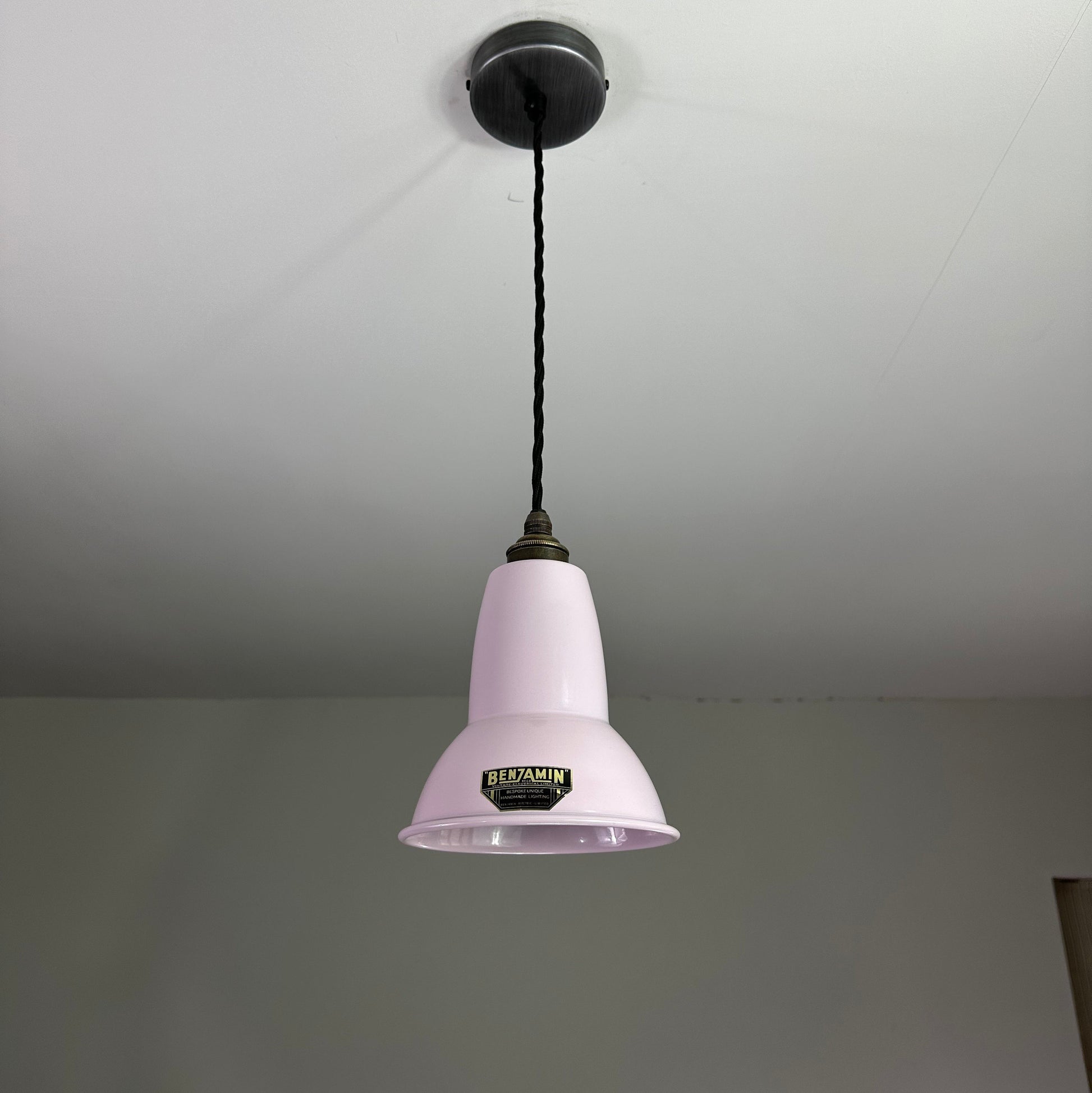 Alby ~ Rose Pink Shade Pendant Set Light | Ceiling Dining Room | Kitchen Table | Vintage Edison Filament Bulb | 6 Inch