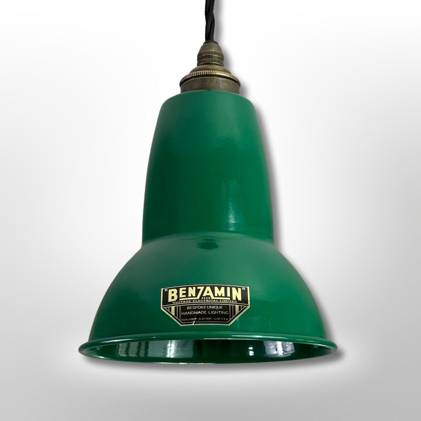 Alby ~ Racing Green Shade Pendant Set Light | Ceiling Dining Room | Kitchen Table | Vintage Edison Filament Bulb | 6 Inch