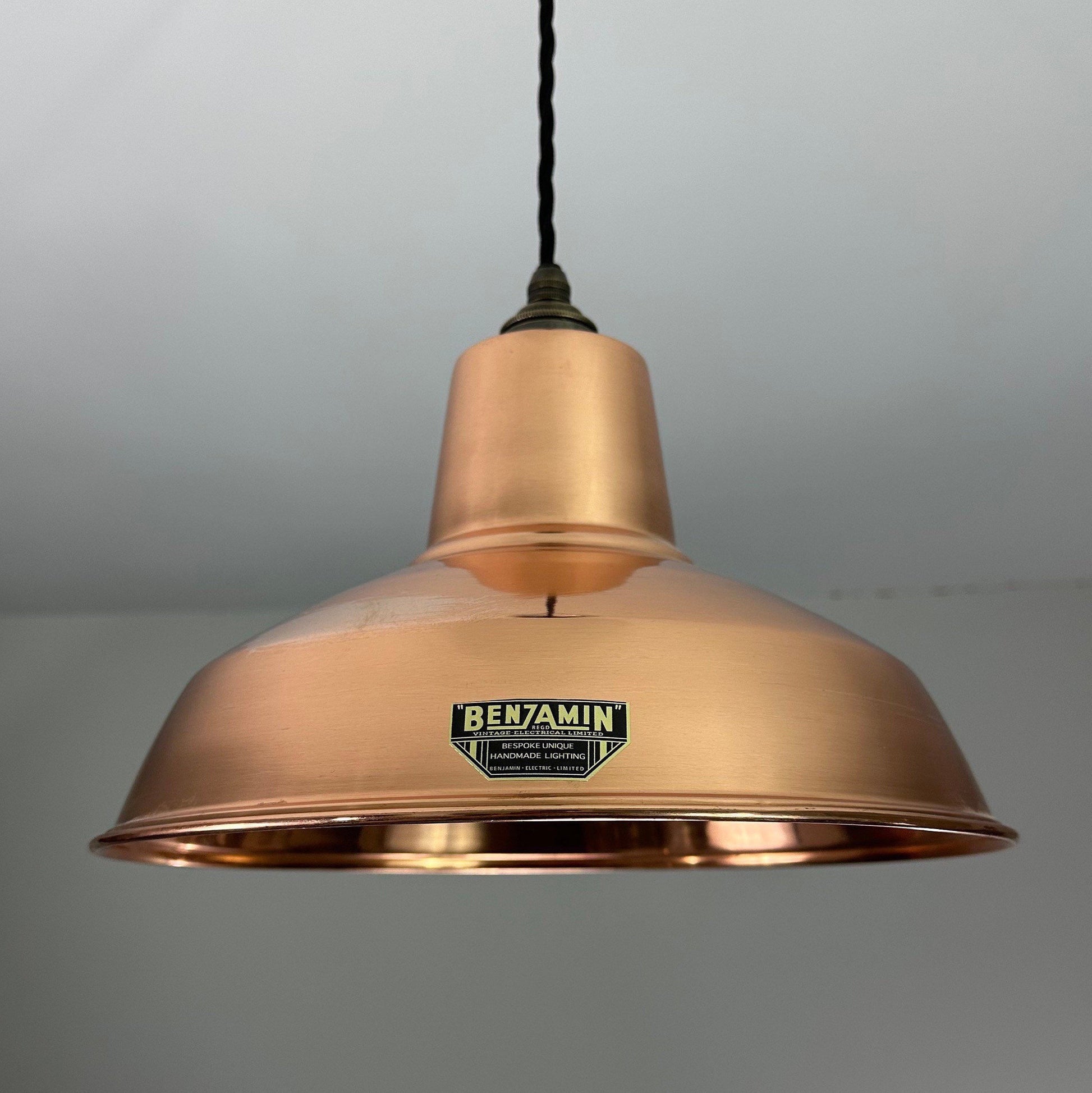 Filby ~ Genuine Solid Copper Lampshade Pendant Ceiling Light ~ 12.5 Inch