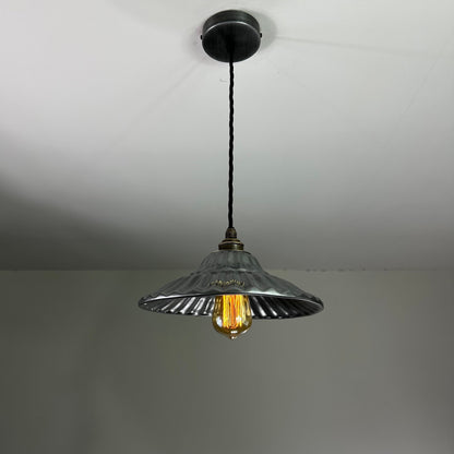 Lenwade ~ Pewter Grey Ceramic Shade Light Ceiling Dining Room Kitchen Table Vintage Edison Filament Lamps Pendant Odette