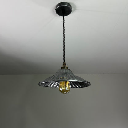 Lenwade ~ Pewter Grey Ceramic Shade Light Ceiling Dining Room Kitchen Table Vintage Edison Filament Lamps Pendant Odette