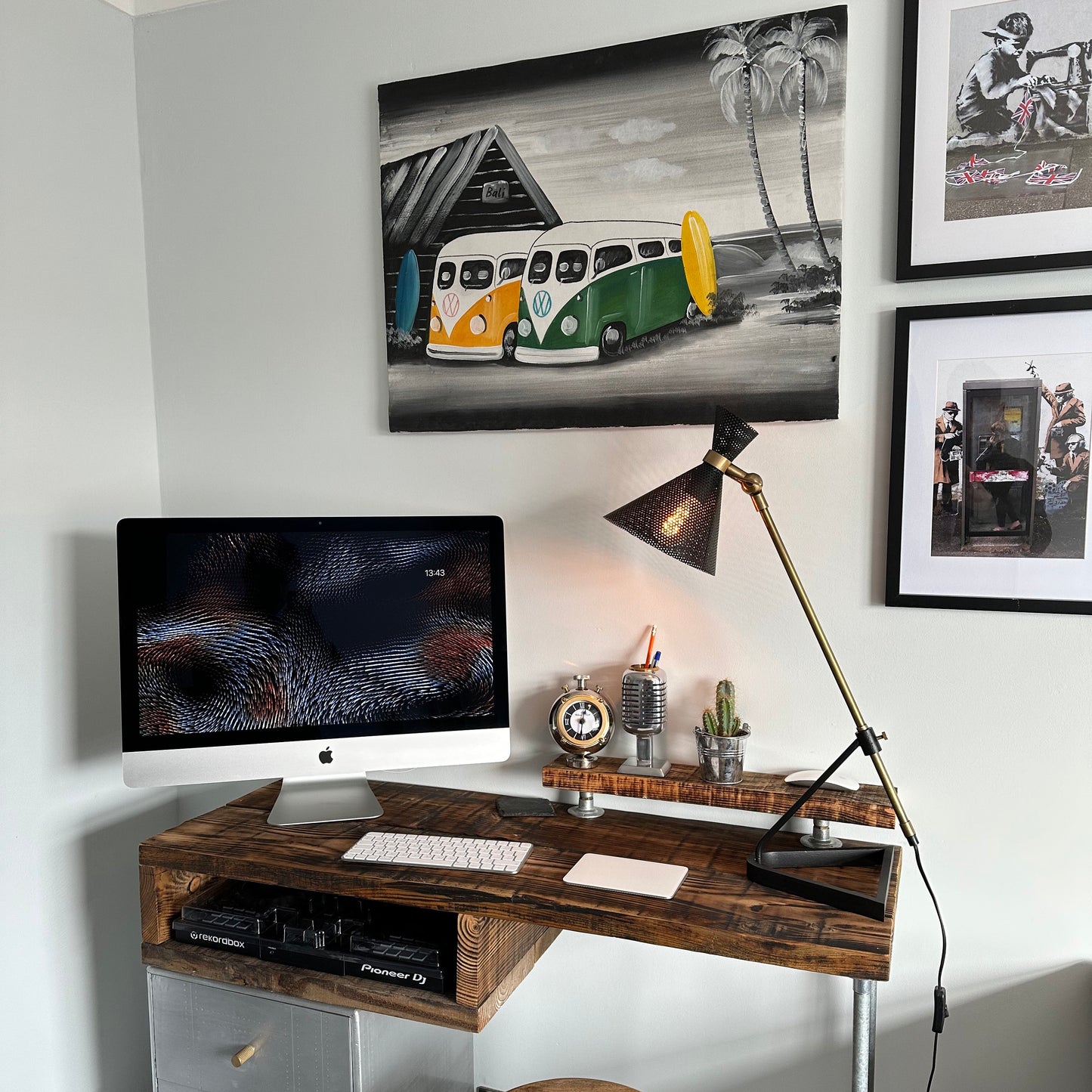 Maxlume ~ Solid Brass & Glass Table Lamp Vintage Style | Bedroom | Bedside Reading Light | Retro | Hallway