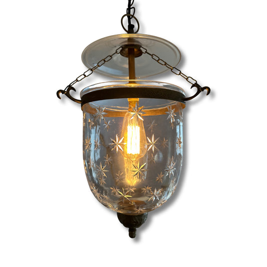Glass Globe Lantern Luxury Chandelier Light ceiling dining room Antique Bronze Georgian Ceiling Pendant Bell Jar Star by Maxlume