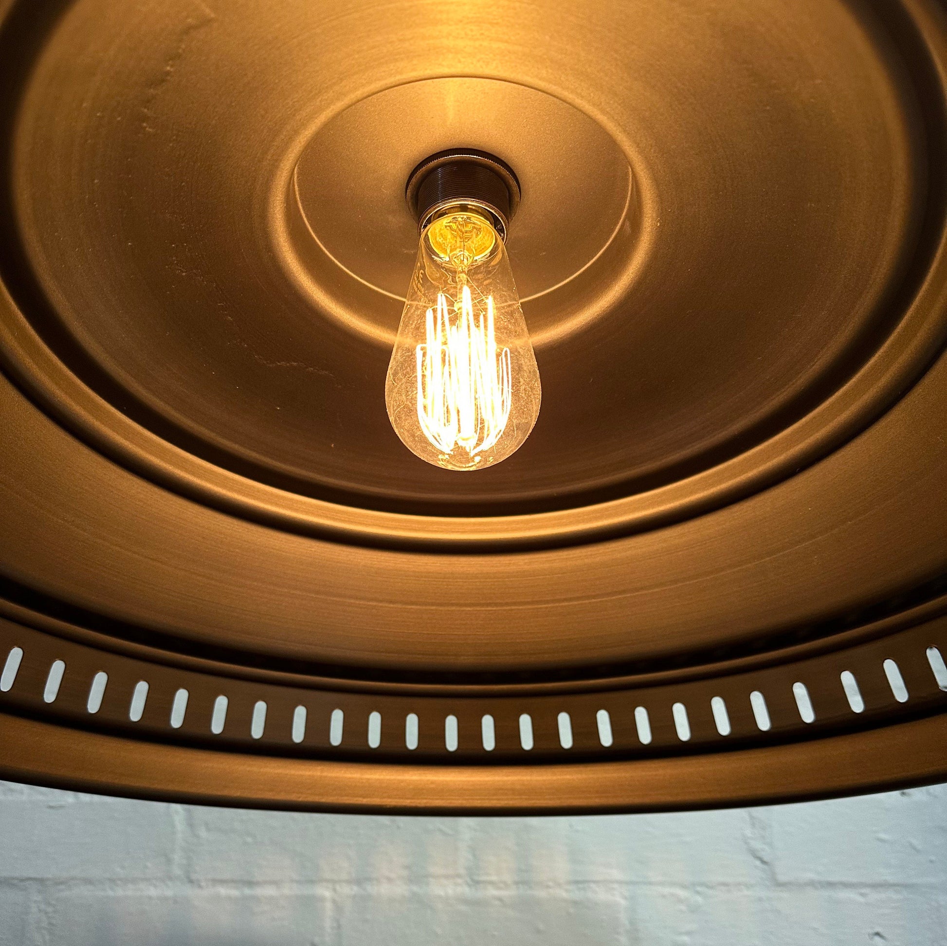 Drayton ~ Pewter Industrial factory shade light ceiling dining room kitchen table vintage edison filament lamps pendant 20 Inch
