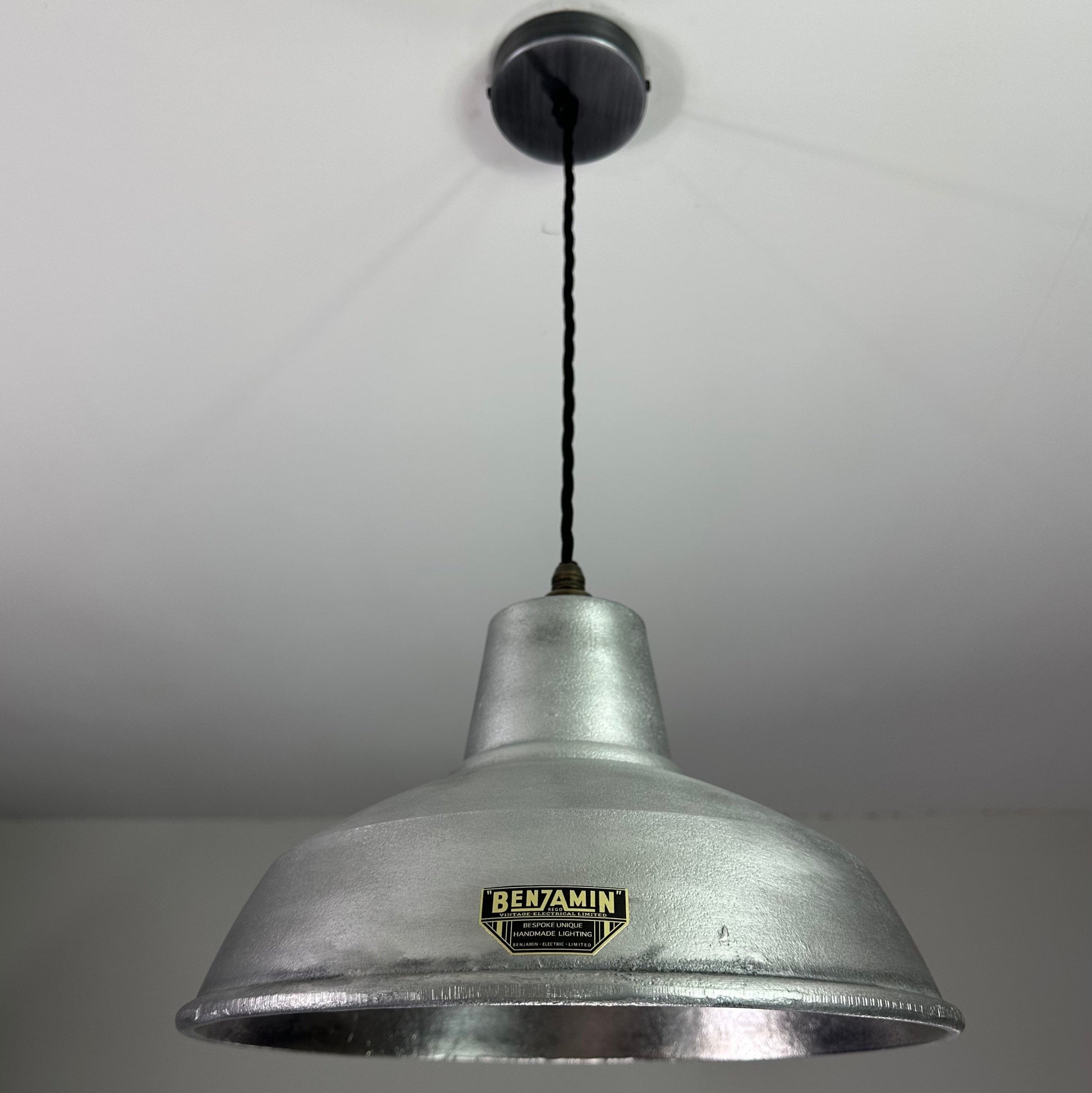 Filby ~ Solid Cast Industrial Lampshade Pendant Set Light ~ 12.5 Inch