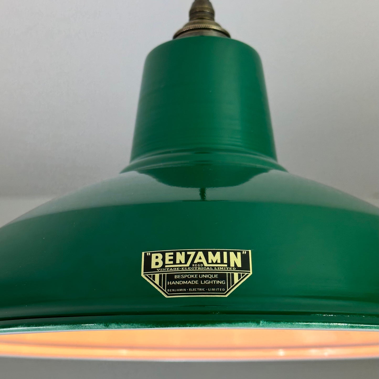 Filby ~ Racing Green Reflector Shade 1921 Design Pendant Set Light | Ceiling Dining Room | Kitchen Table | Industrial Vintage 12.5 Inch