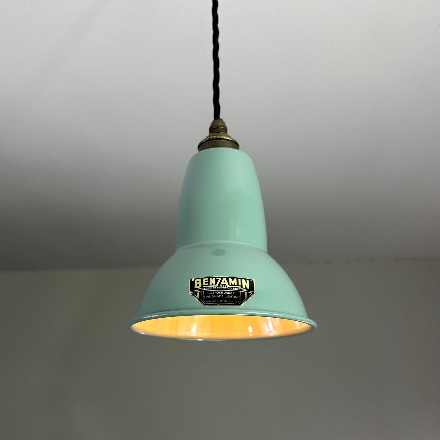 Alby ~ Pistachio Green Shade Pendant Set Light | Ceiling Dining Room | Kitchen Table | Vintage Edison Filament Bulb | 6 Inch