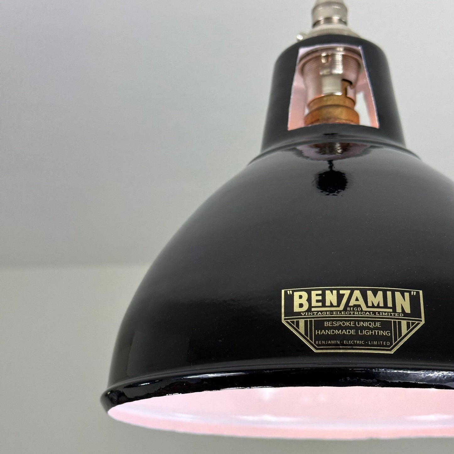 Shropham ~ Small Midnight Black Solid Shade Design Pendant Set Light | Ceiling Dining Room | Kitchen Table | Vintage Industrial | 8 Inch