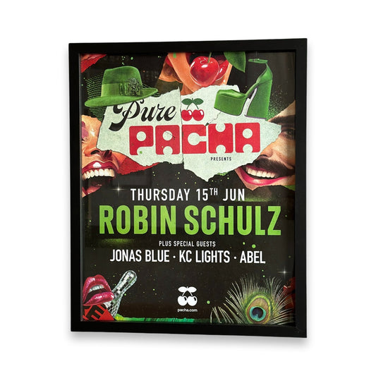 Rubin Schulz ~ Genuine Pacha Ibiza Framed Dj Artwork | A3 Luxury Black Frame