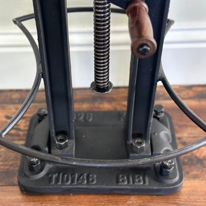 Maxlume ~ Industrial Solid Bar Stool Leather Base | Vintage Style | Solid Cast Metal | Floor Standing