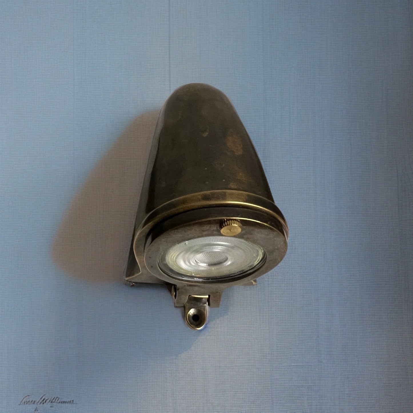 Holt ~ Outdoor & Bathroom Bronze Solid Antique Brass Mast Down Light LED