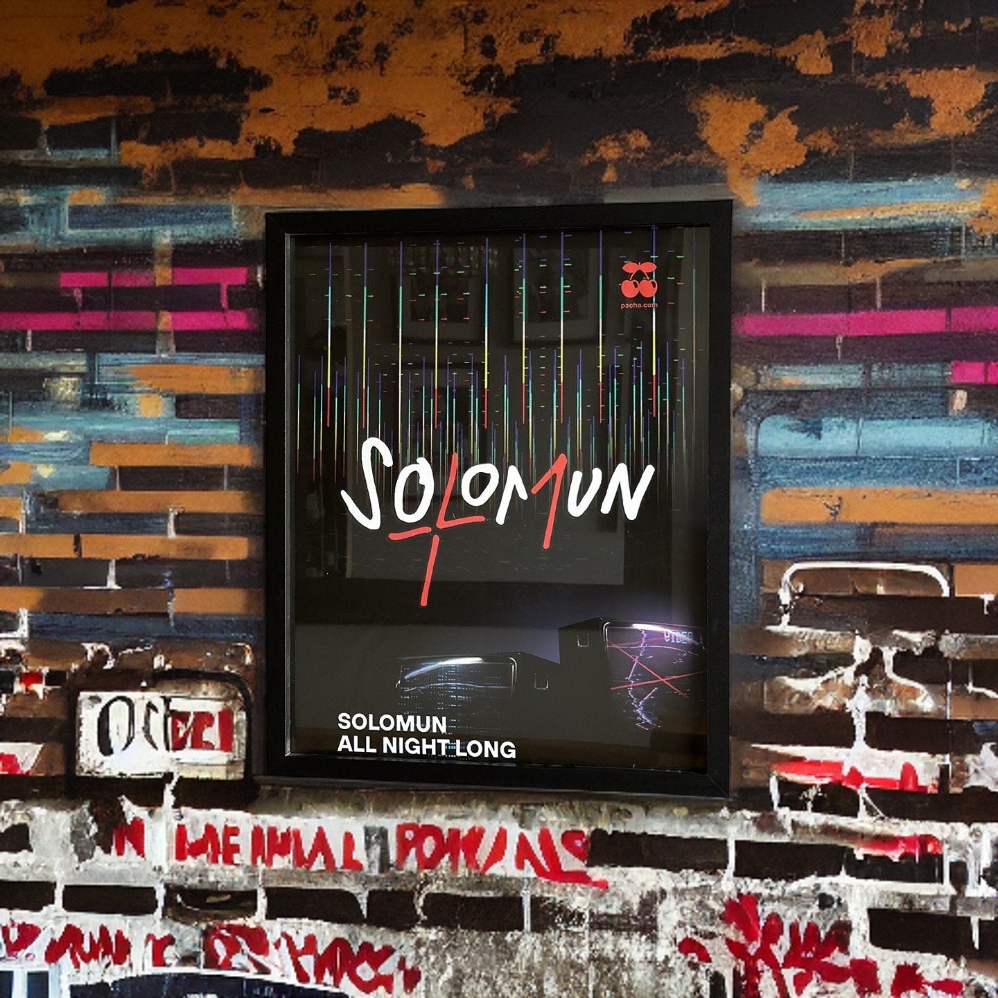 Solomun ~ Genuine Pacha Ibiza Framed Dj Artwork | A3 Luxury Black Frame