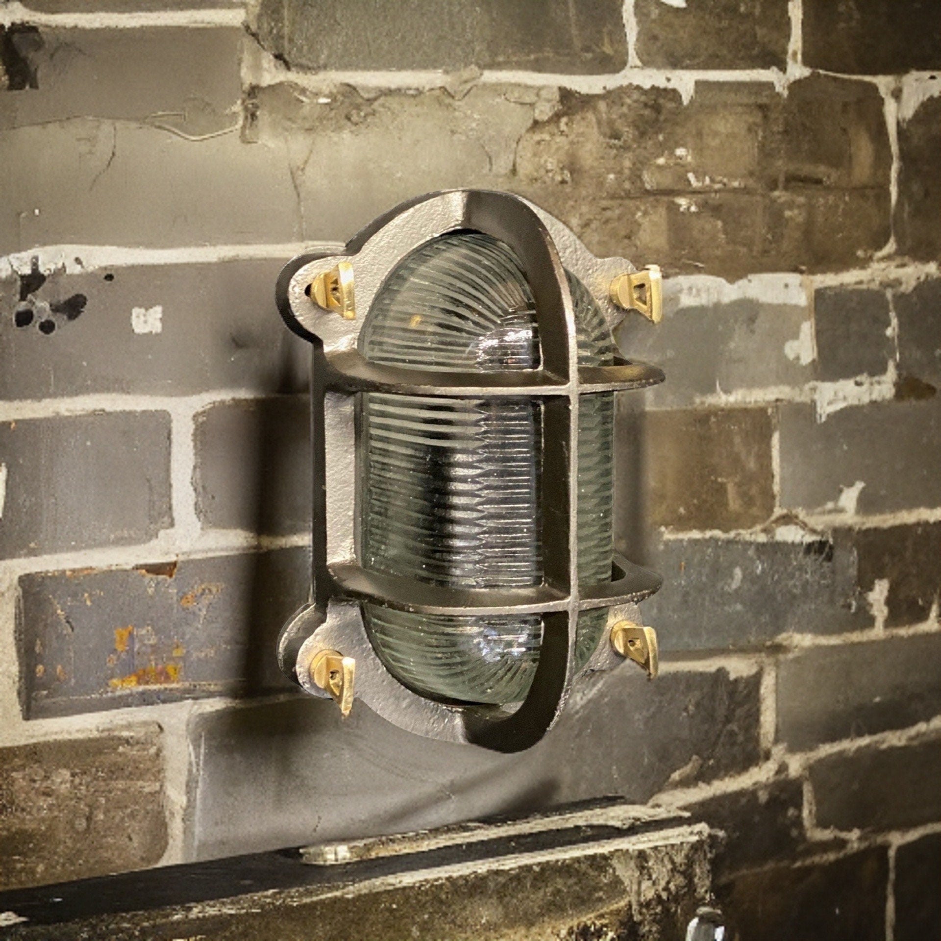 Walsingham ~ Bulkhead Outdoor & Bathroom Wall Or Ceiling Light | Solid Cast Iron | 8.5 Inch