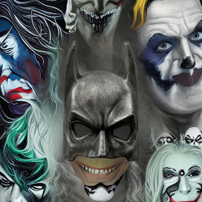 Wall Mount Solid Cast Iron Batman Superhero Knight Mask Dark Black Pewter Finish