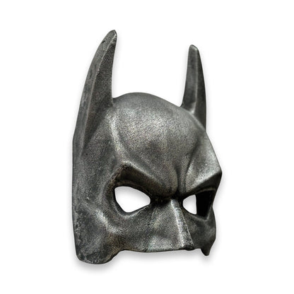Wall Mount Solid Cast Iron Batman Superhero Knight Mask Dark Black Pewter Finish