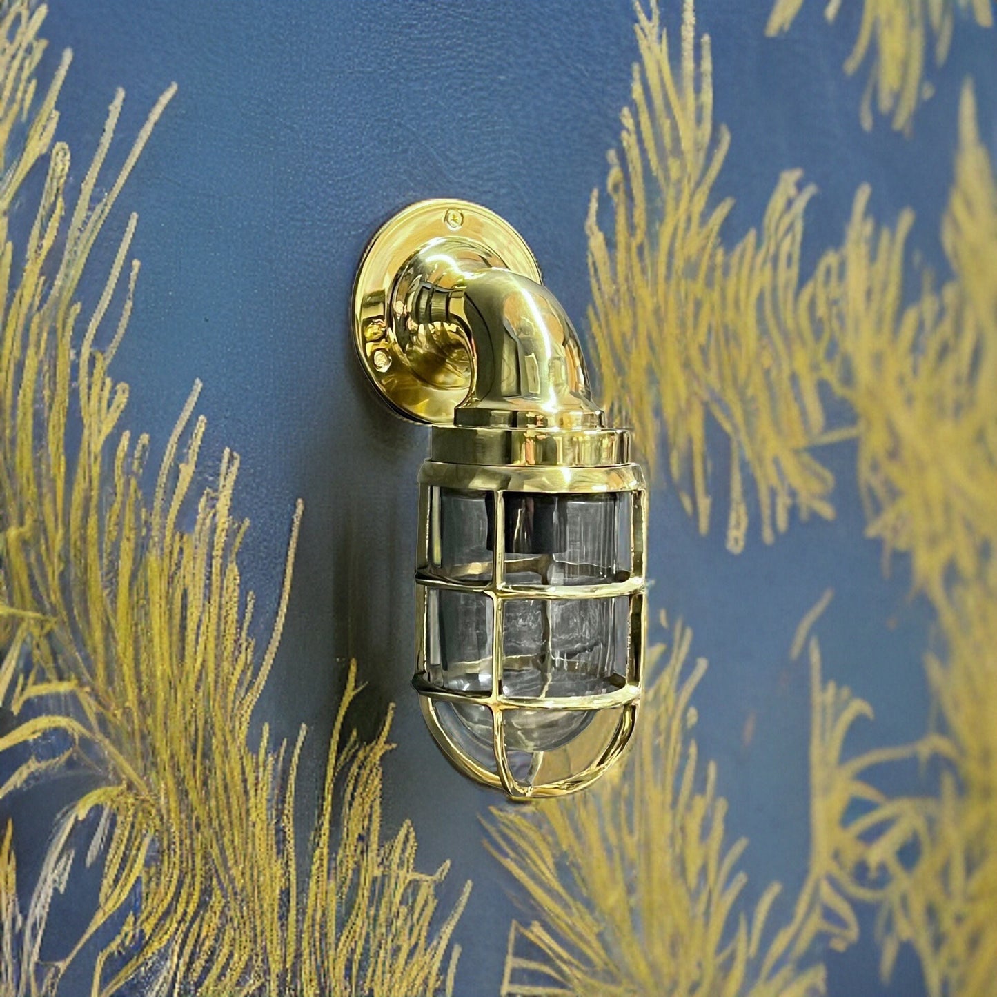 Beachamwell ~ Bulkhead Outdoor & Bathroom Wall Light | Solid Brass | 10.5 Inch