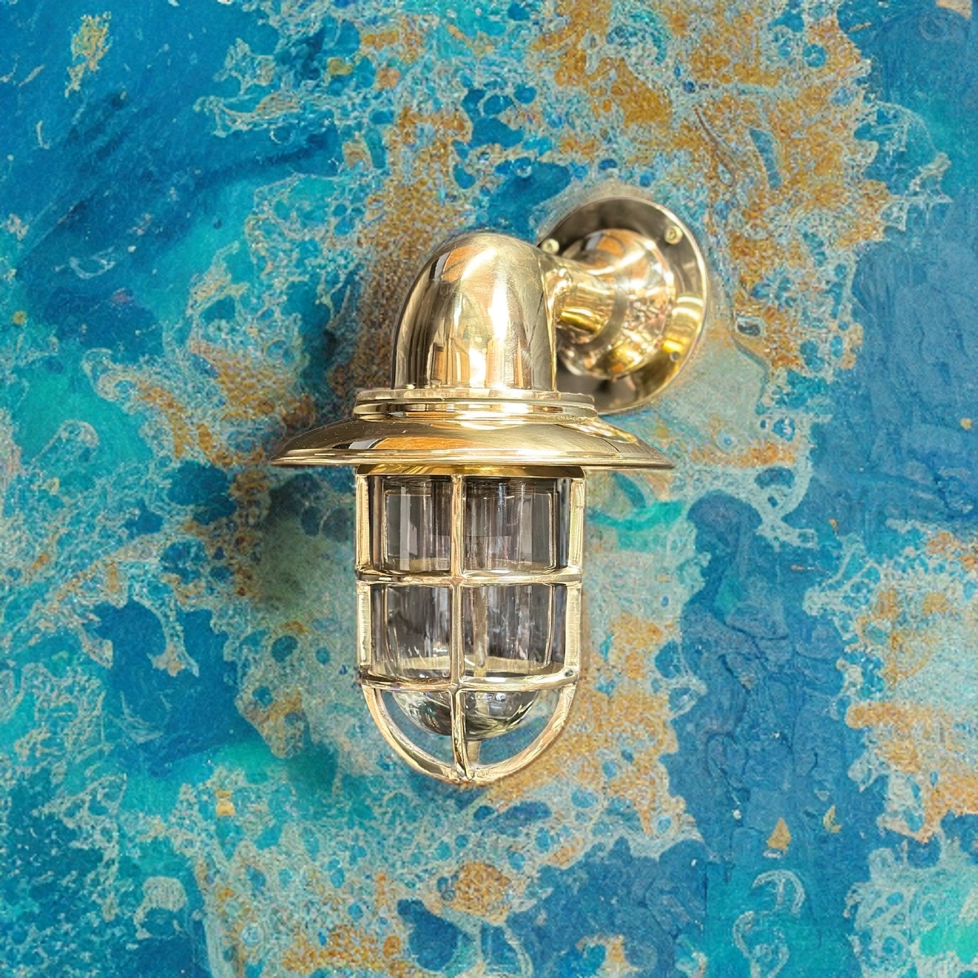 Wells ~ Bulkhead Outdoor & Bathroom Wall Light Solid Brass