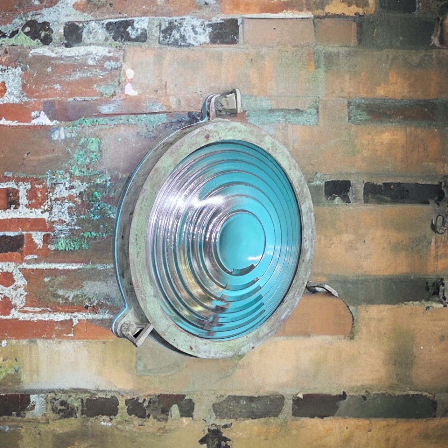 Wroxham ~ Bulkhead Verdigris Solid Brass Round Wall Light | Ceiling Bathroom | Outdoor Garden
