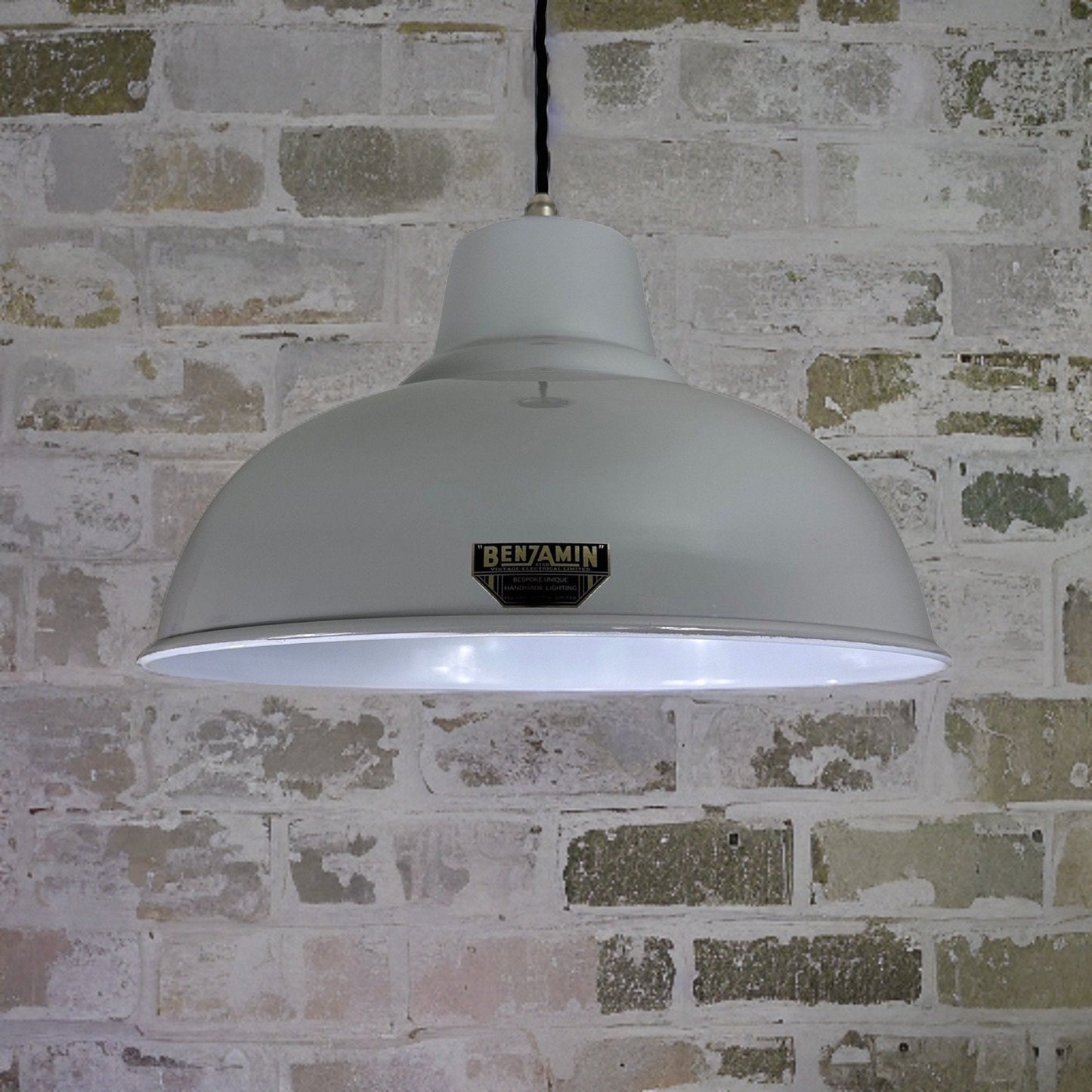 Salthouse XL ~ Grey Industrial factory shade light ceiling dining room kitchen table vintage edison filament lamps pendant bar 14.5 Inch