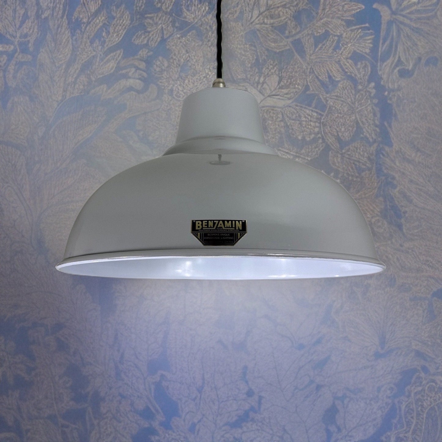 Salthouse XL ~ Grey Industrial factory shade light ceiling dining room kitchen table vintage edison filament lamps pendant bar 14.5 Inch