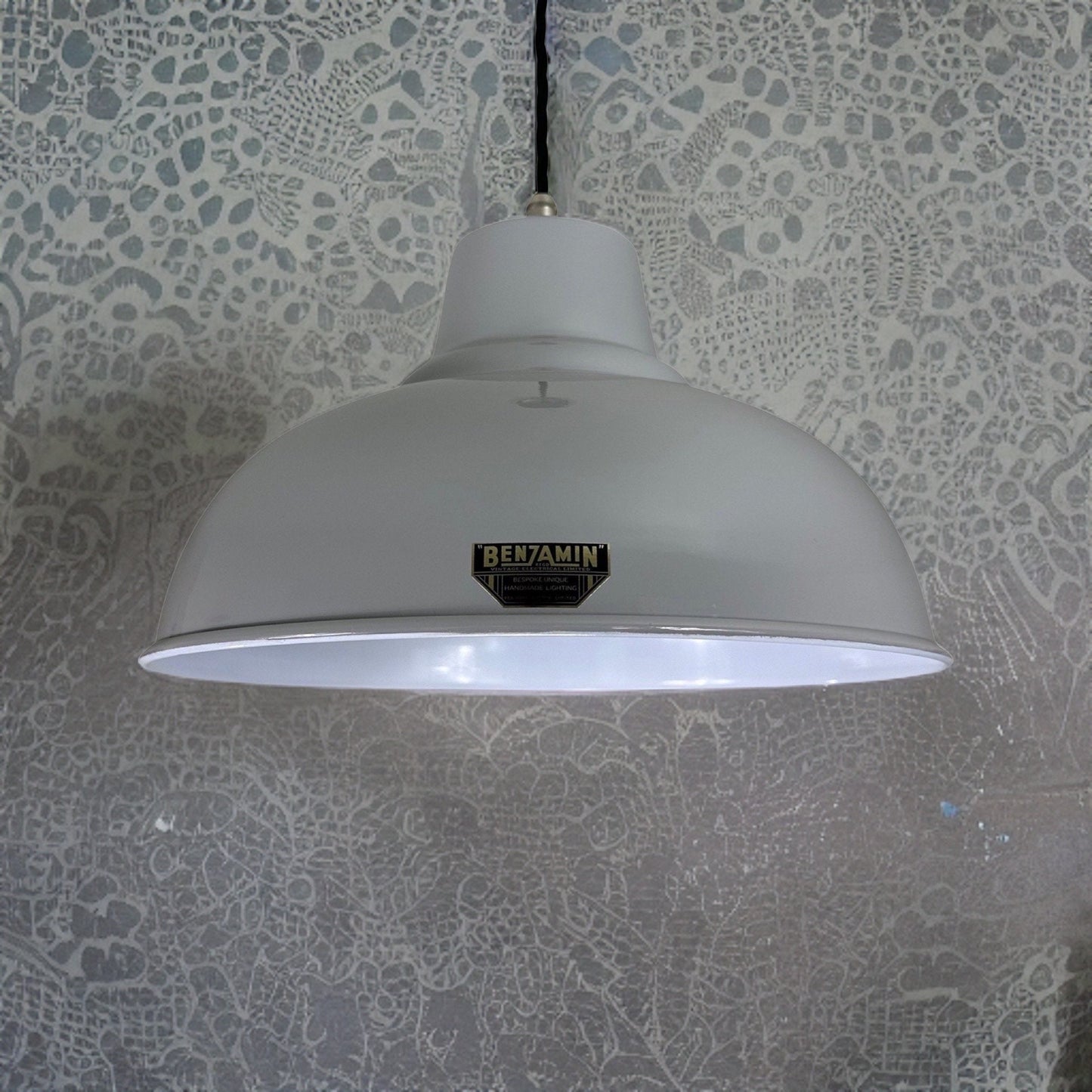 Salthouse XL ~ Grey Industrial factory shade light ceiling dining room kitchen table vintage edison filament lamps pendant bar 14.5 Inch
