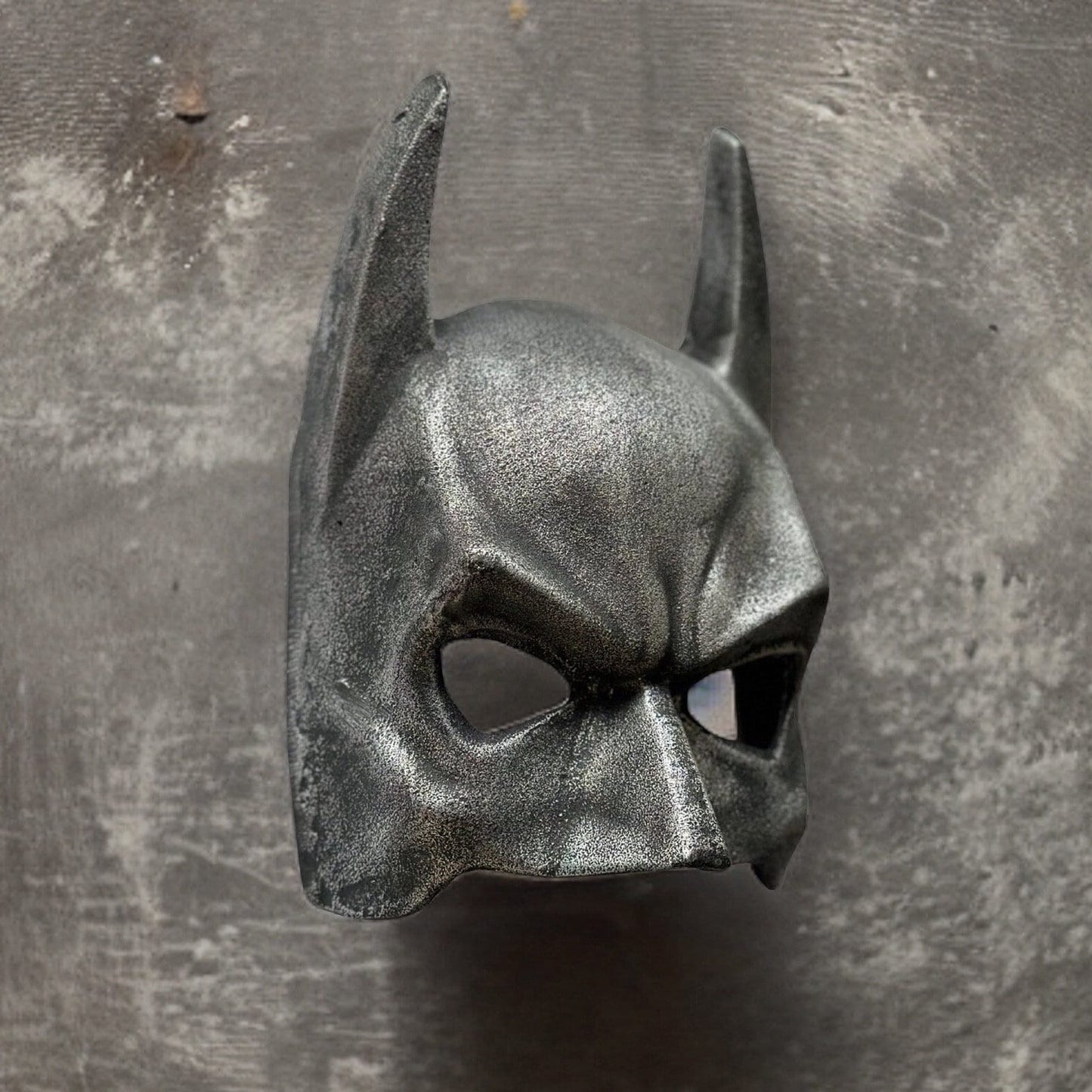 Wall Mount Solid Cast Iron Batman Superhero Knight Mask Dark Black Finish