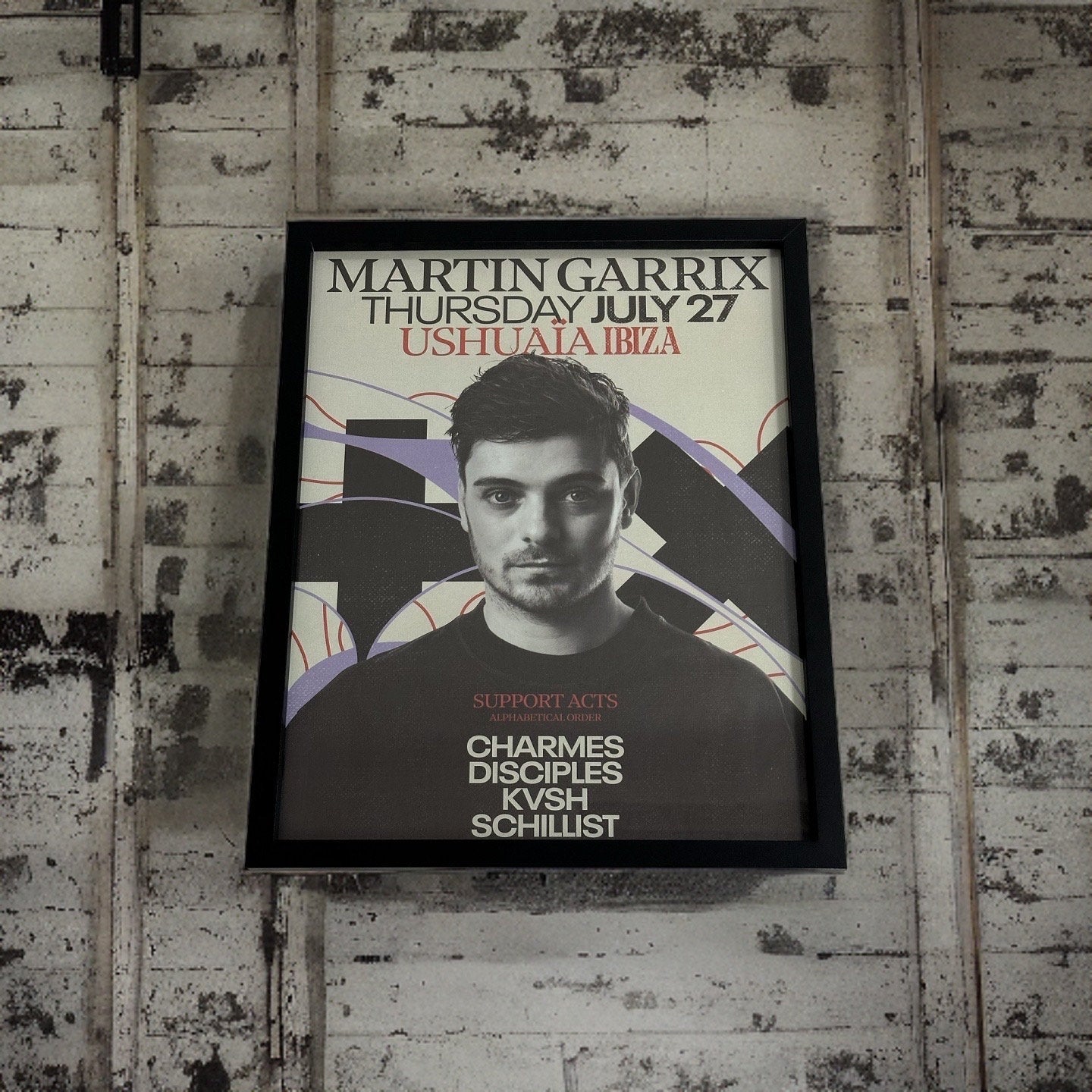 Martin Garrix ~ Ushuaia Ibiza Framed Dj Artwork | A3 Luxury Black Frame