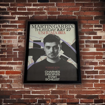 Martin Garrix ~ Ushuaia Ibiza Framed Dj Artwork | A3 Luxury Black Frame