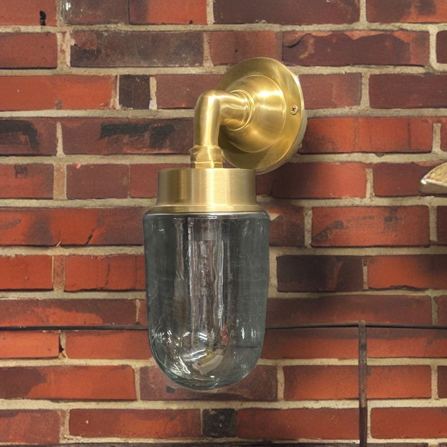 Paston ~ Bulkhead Outdoor & Bathroom Sconce Wall Light Solid Brass | 11.5 Inch
