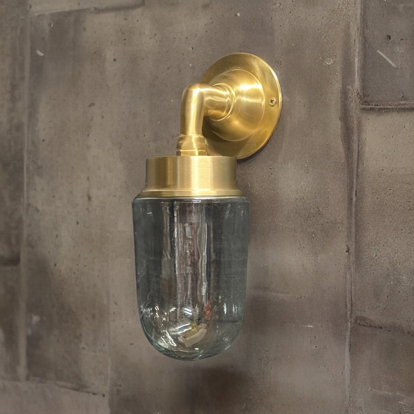 Bulkhead Outdoor & Bathroom Sconce Wall Light Solid Brass | 11.5 Inch