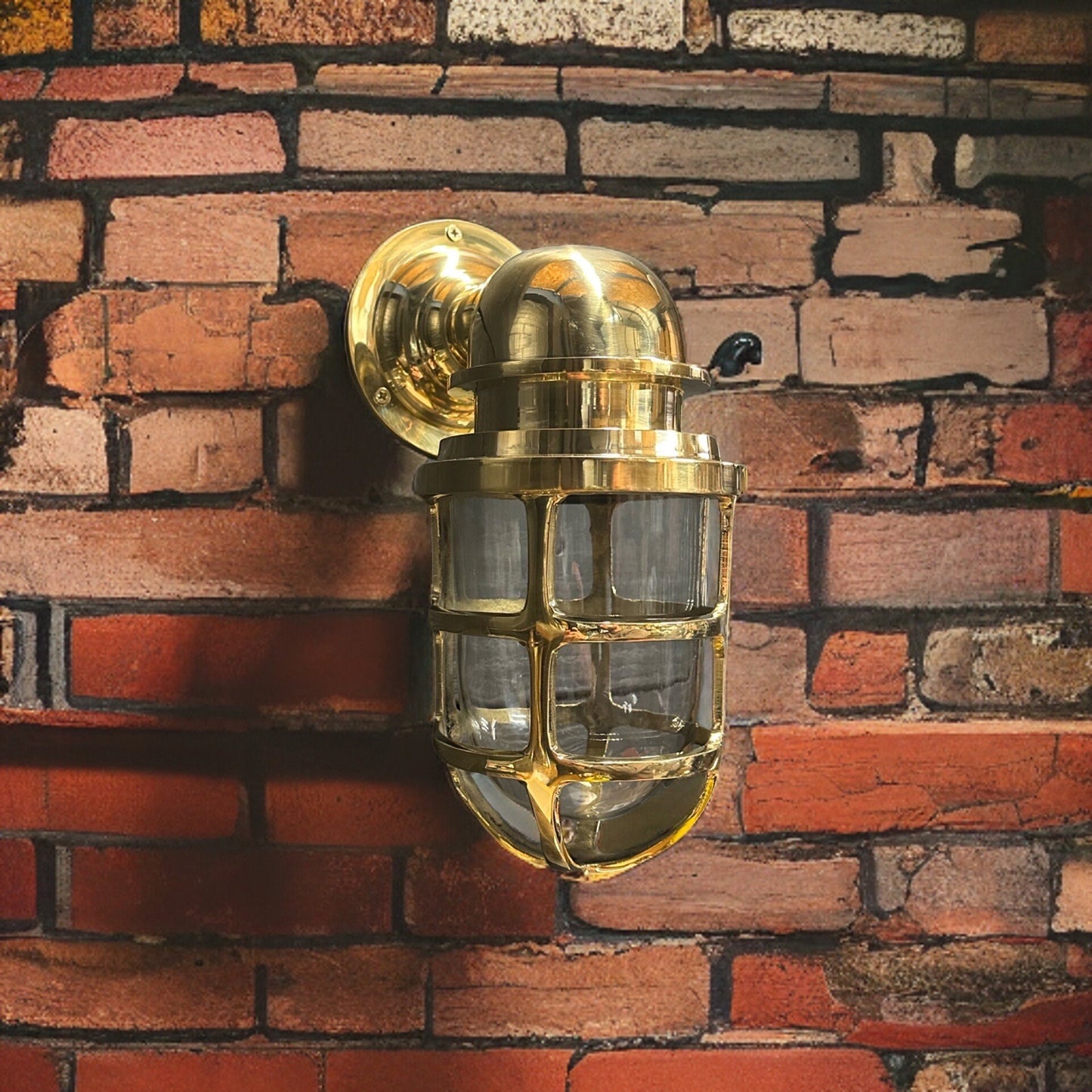 Bulkhead Outdoor & Bathroom Sconce Wall Light Solid Brass | Inch