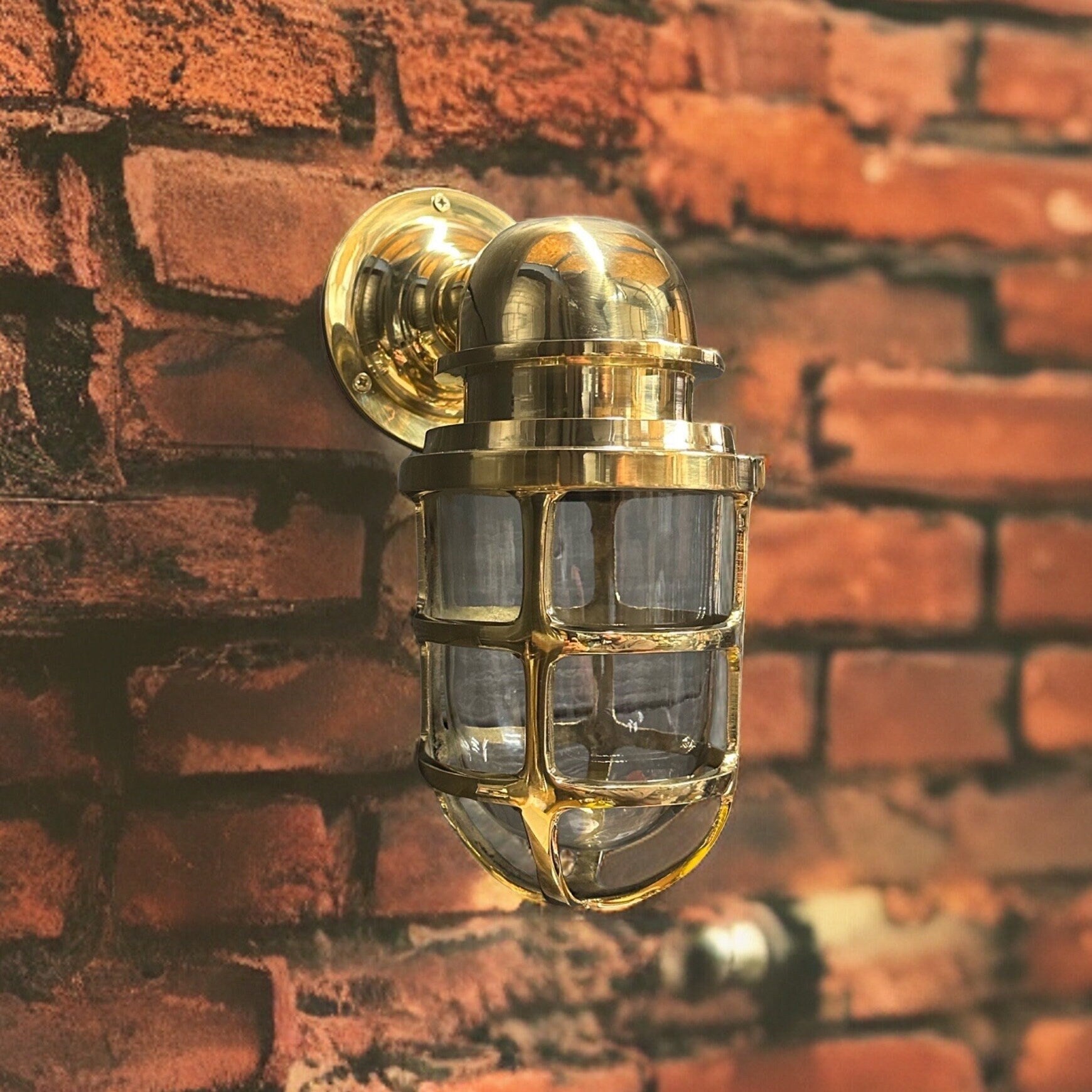 Bulkhead Outdoor & Bathroom Sconce Wall Light Solid Brass | Inch