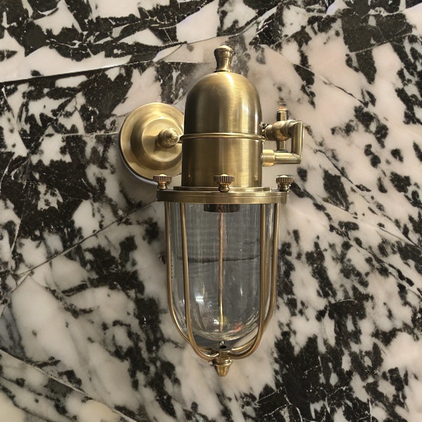 Bulkhead Outdoor & Bathroom Sconce Wall Light Solid Brass | 13.5 Inch