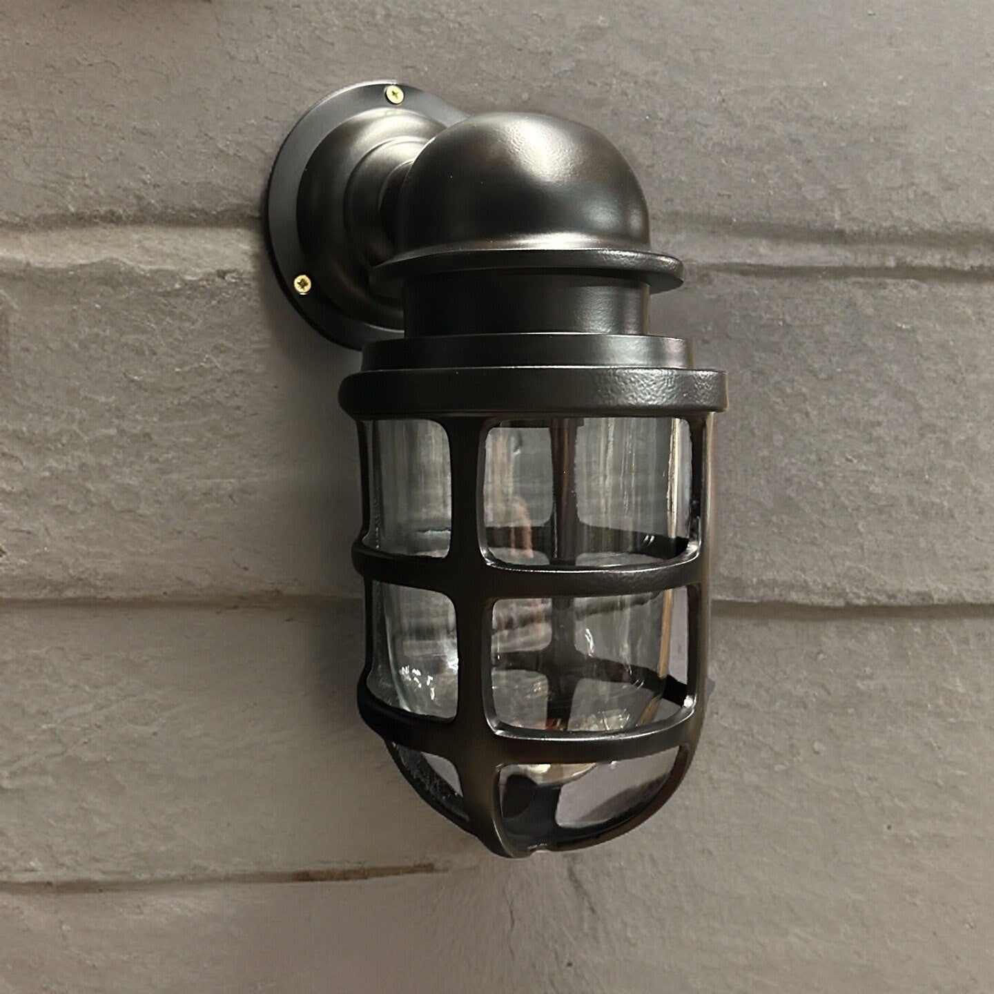 Bulkhead Outdoor & Bathroom Sconce Wall Light Solid Black Finish | Inch