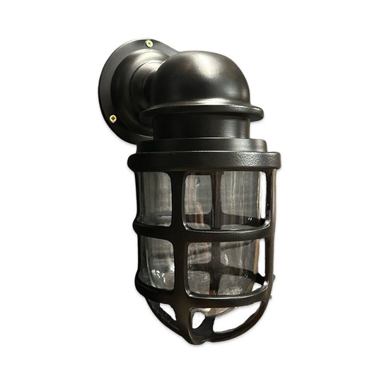 Bulkhead Outdoor & Bathroom Sconce Wall Light Solid Black Finish | Inch