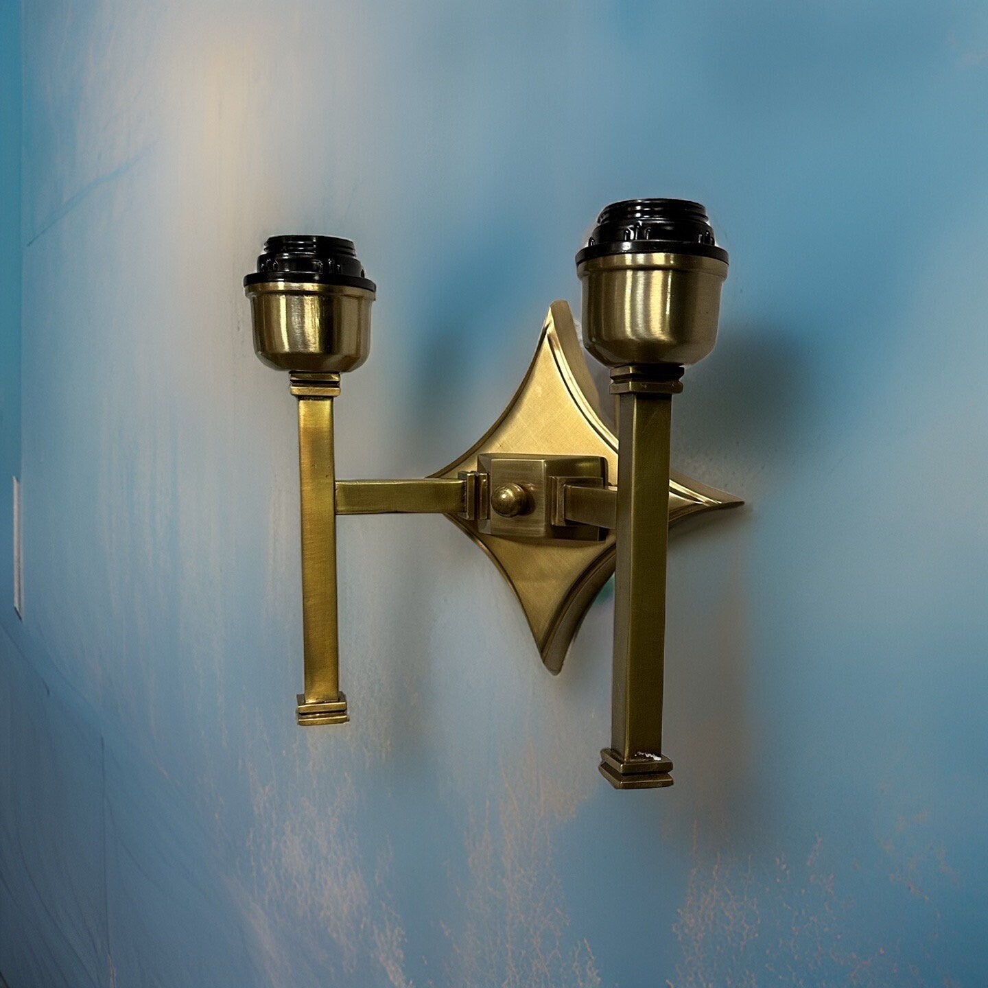 Double Antique Brass Wall Sconce Industrial Vintage Light | Dining Room | Kitchen Table
