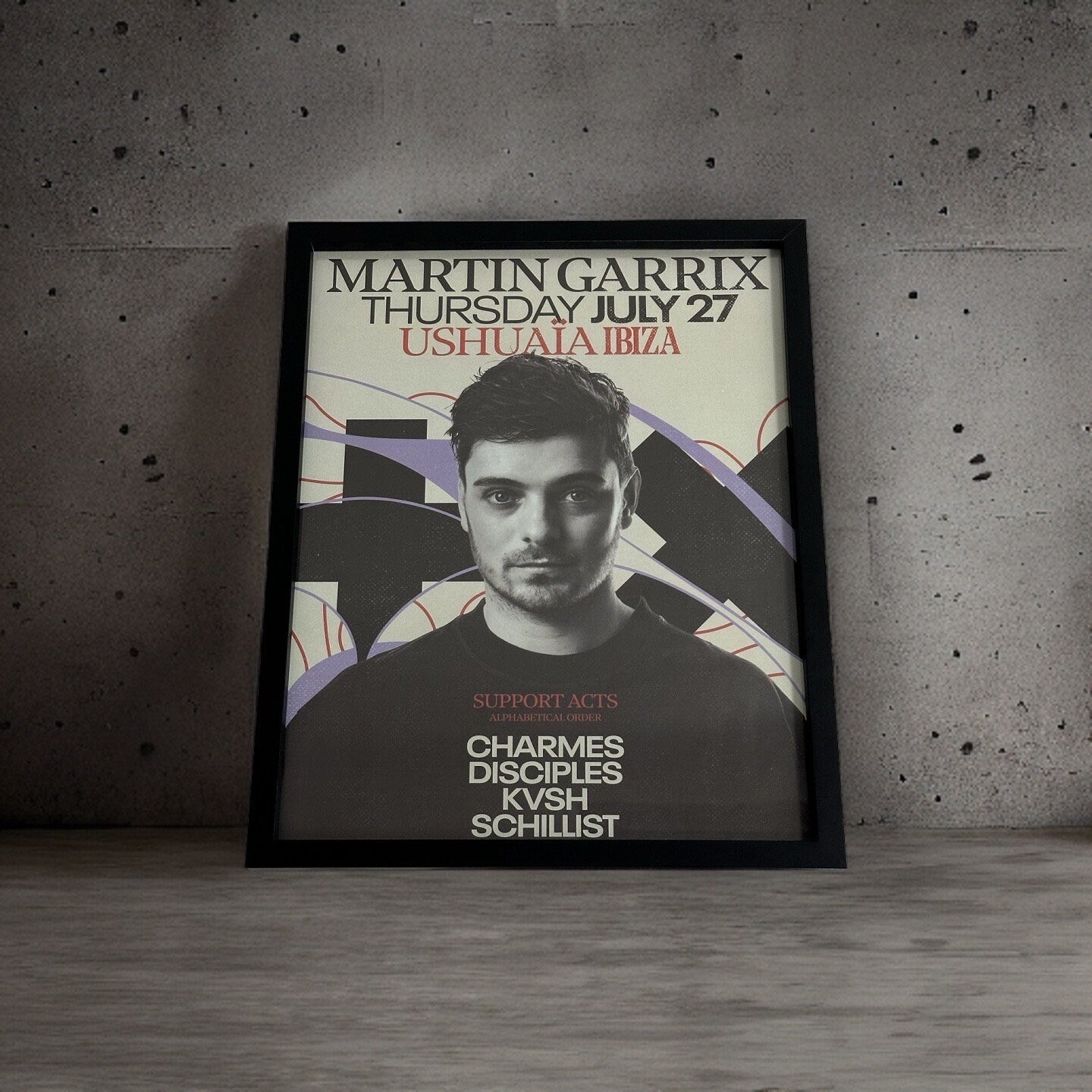 Martin Garrix ~ Ushuaia Ibiza Framed Dj Artwork | A3 Luxury Black Frame