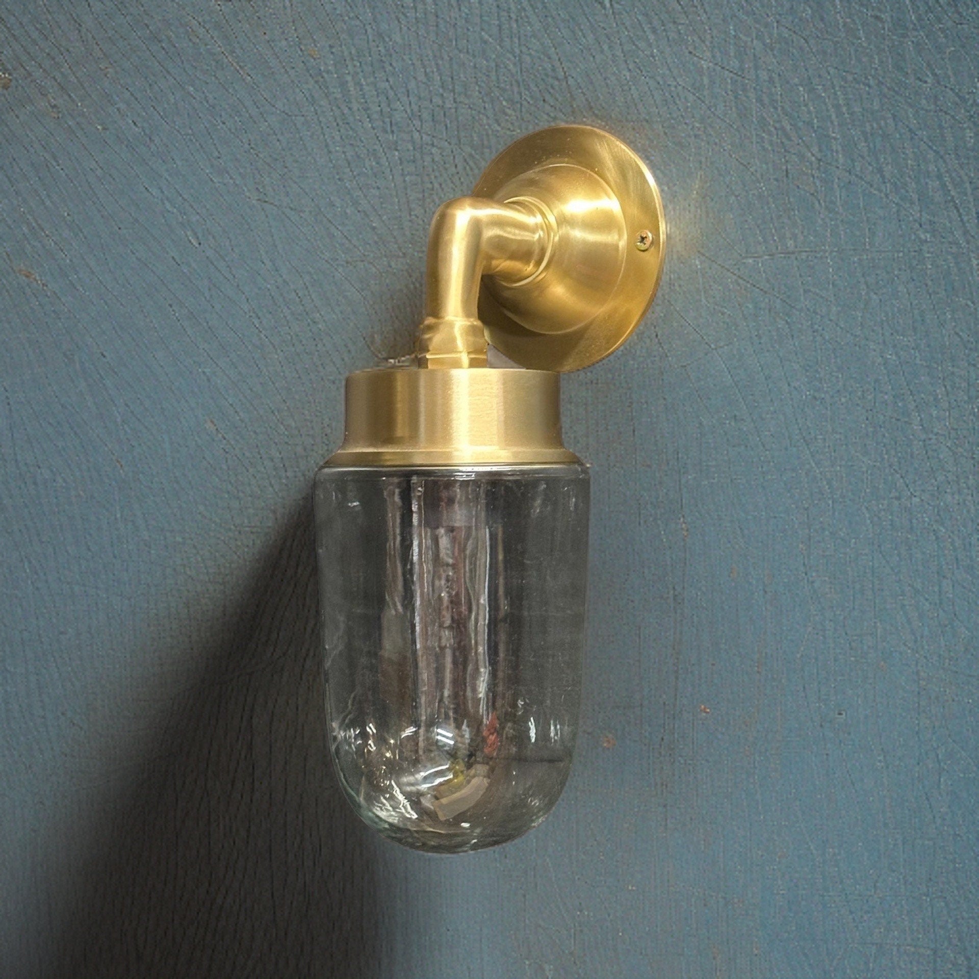 Bulkhead Outdoor & Bathroom Sconce Wall Light Solid Brass | 11.5 Inch