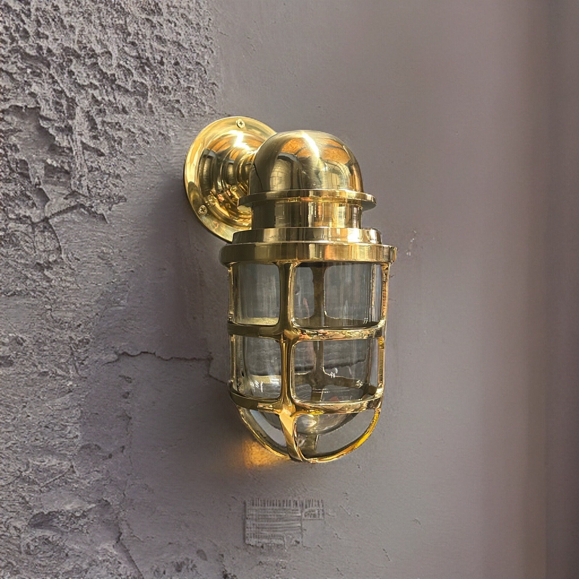 Bulkhead Outdoor & Bathroom Sconce Wall Light Solid Brass | Inch