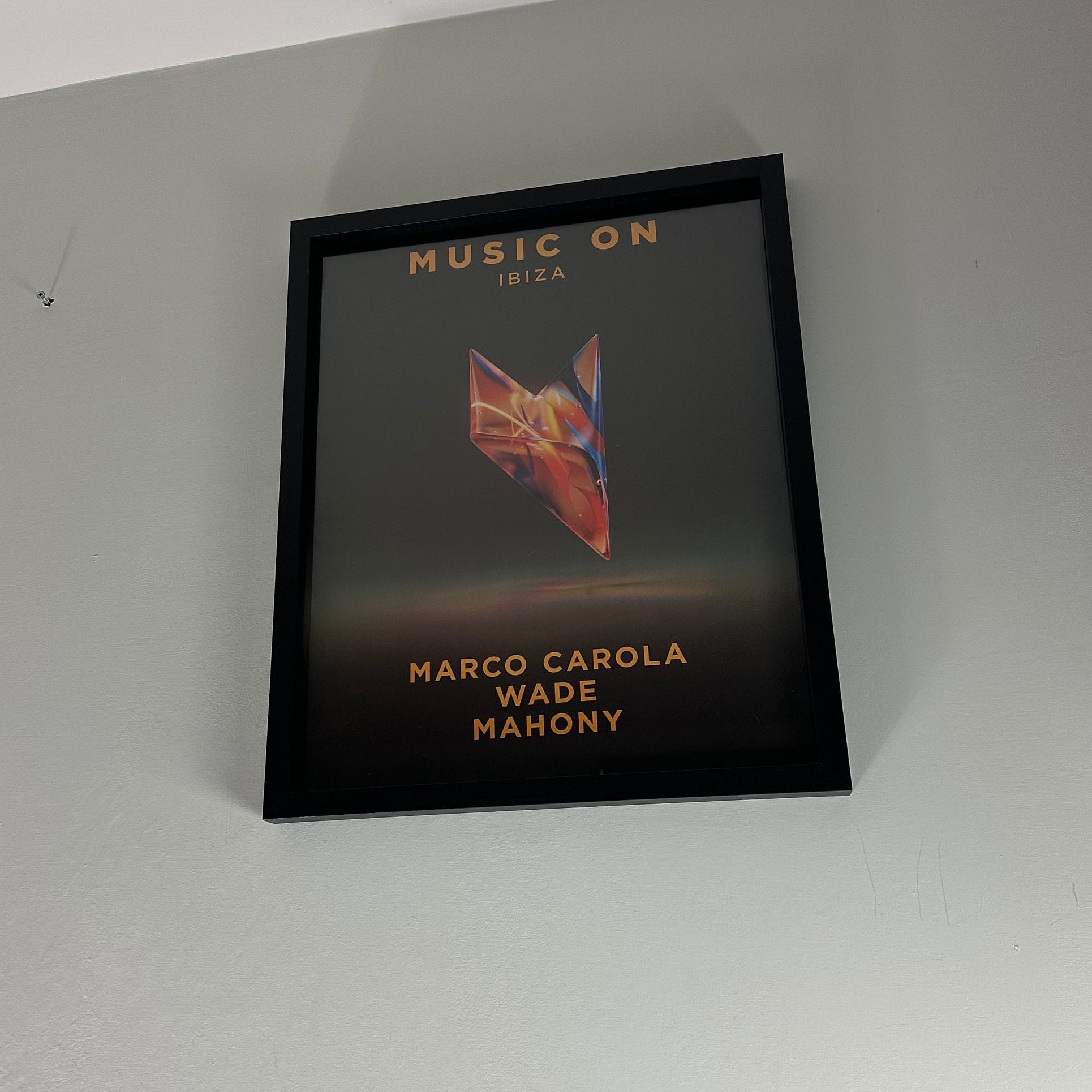 Music On ~ Marco Carola Genuine Official Pacha Ibiza Framed Dj Artwork Travel Poster | A3 Luxury Black Frame