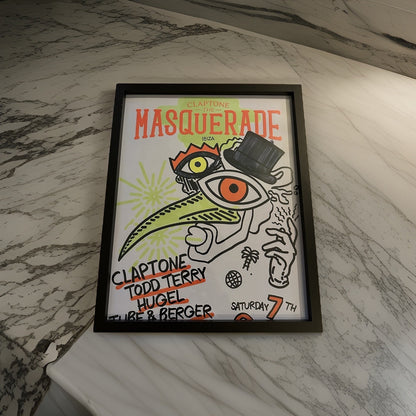 Masquerade ~ Genuine Official Pacha Ibiza Framed Dj Artwork Travel Poster | Luxury Black Frame