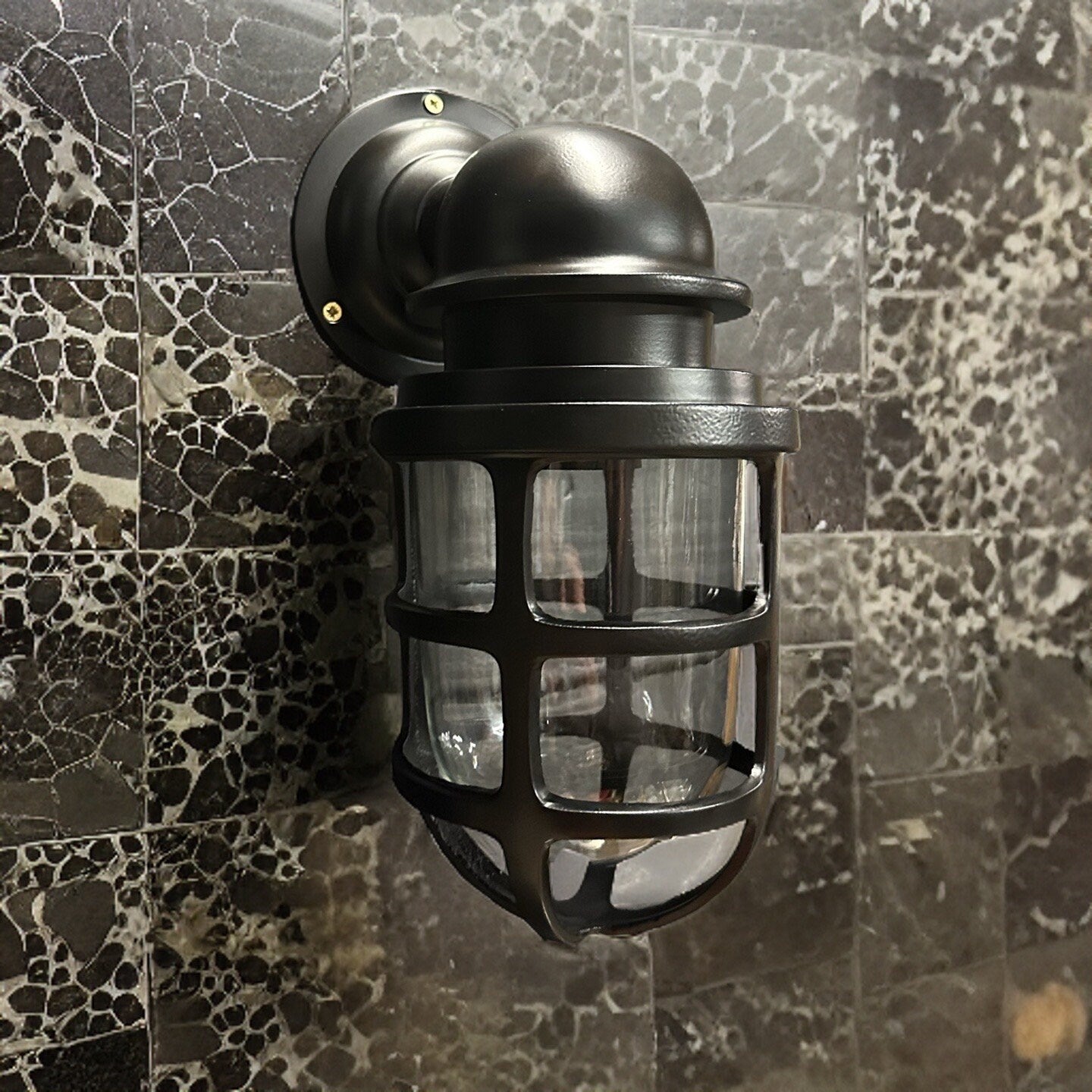 Bulkhead Outdoor & Bathroom Sconce Wall Light Solid Black Finish | Inch