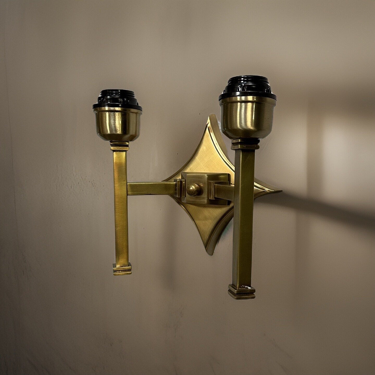 Double Antique Brass Wall Sconce Industrial Vintage Light | Dining Room | Kitchen Table