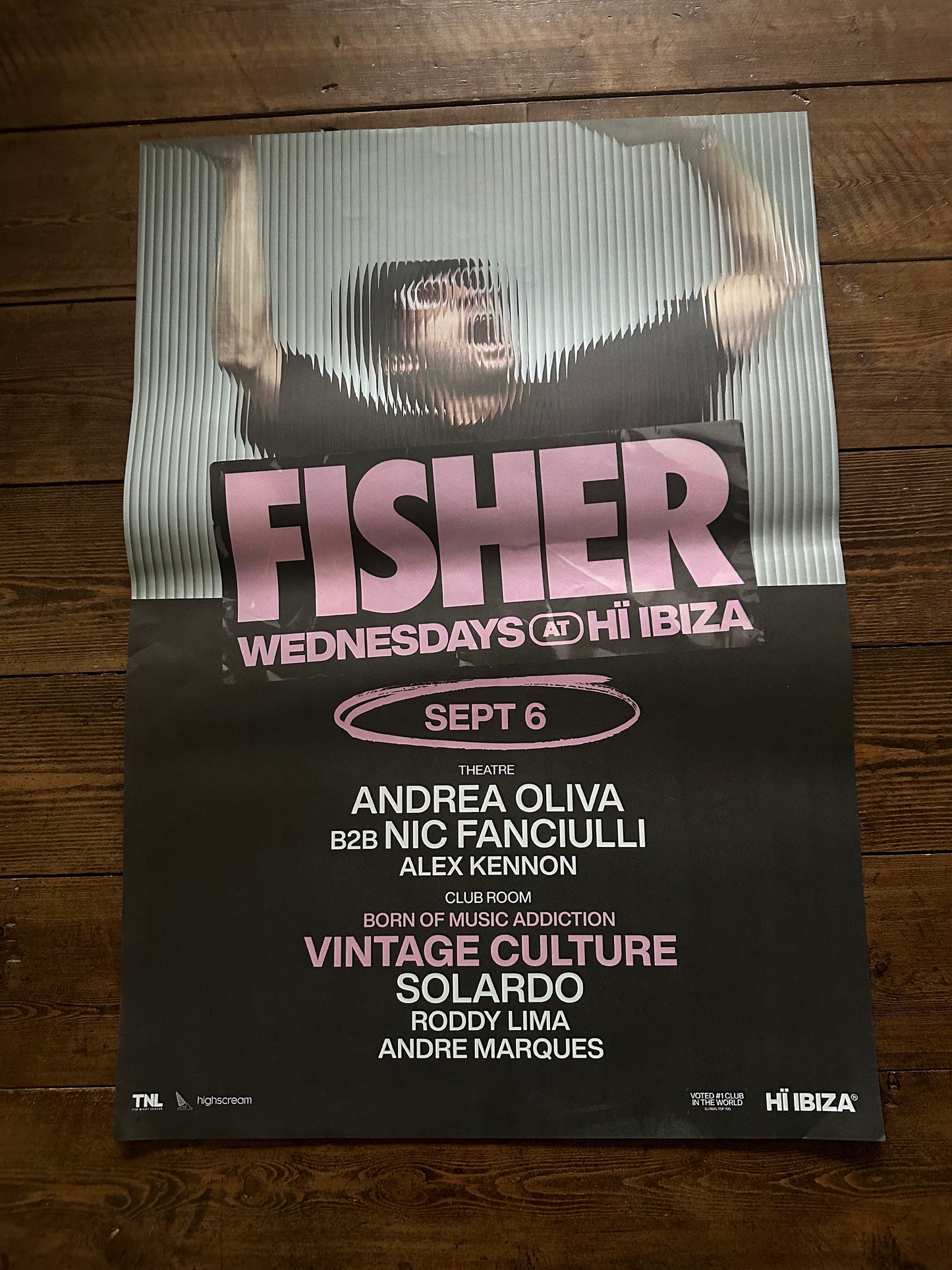 Fisher ~ Genuine Ibiza Framed Dj Artwork | Hi Ibiza | Luxury Black Frame